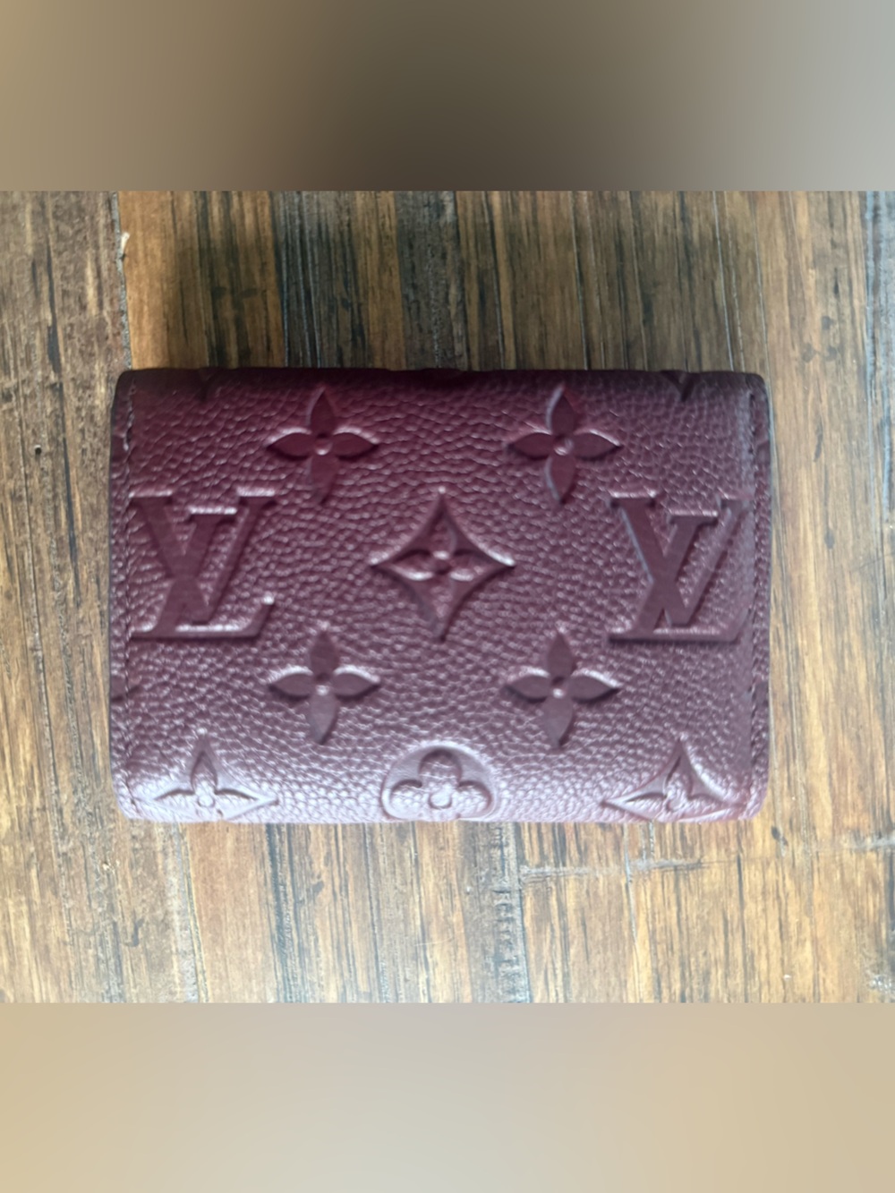New Rare Louis Vuitton Rosalie Coin Purse in Empreinte Leather - Grenat Red SLG - Picture 4 of 10